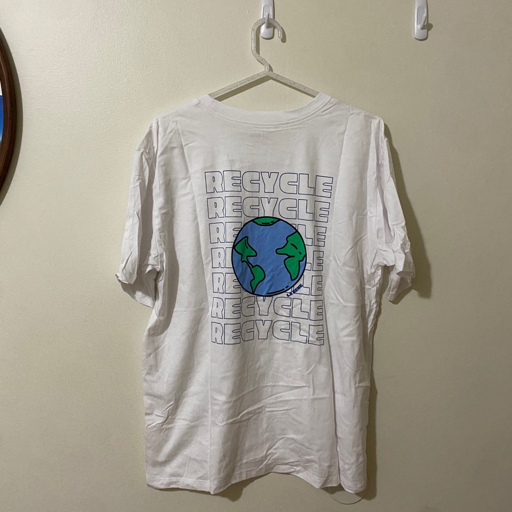 Eco-Friendly White Graphic Tee